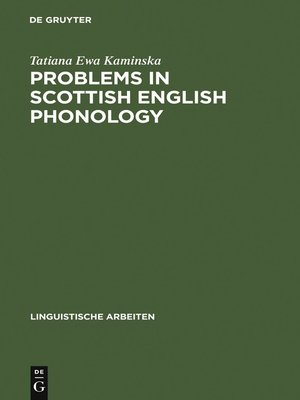 cover image of Problems in Scottish English Phonology